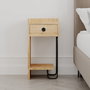 Hanah Home Sirius Left - Oak v2 Mesita de Noche Roble 32x61x30cm